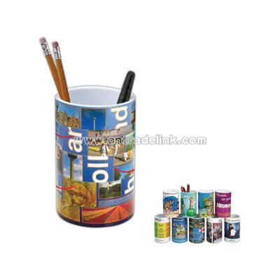 Puzzle pencil cup