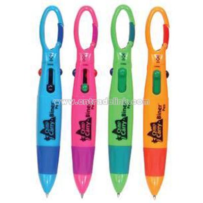 Quad Color Carry-Biner Pen