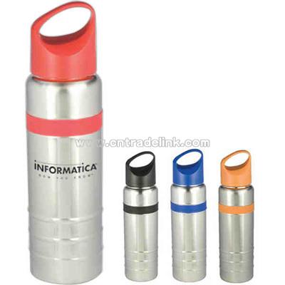 Quad ring stainless steel 25 oz sports water bottle