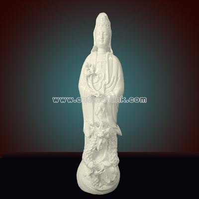 Quan Yin (Kwan Yin) Porcelain Drip Fountain - 3 sizes