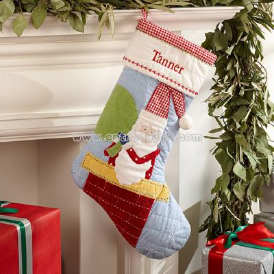 Quilted Santa Stocking