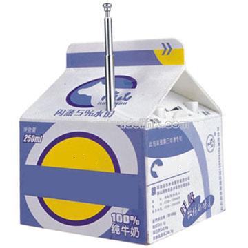 Radio in Milk Box shape