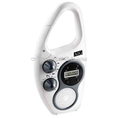 Radio with carabiner