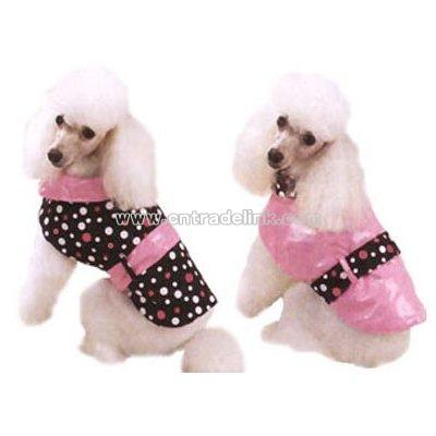 Rain or Shine Reversible waterproof Dog Pet Jacket Raincoat