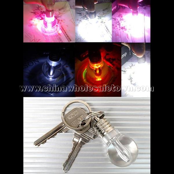 Rainbow Change Color Keychain - Light Bulb Shaped