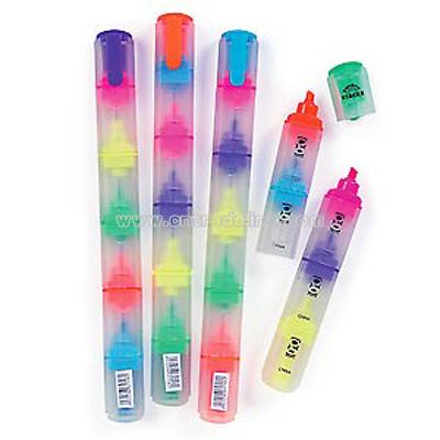 Rainbow Stacks Highlighter Pen