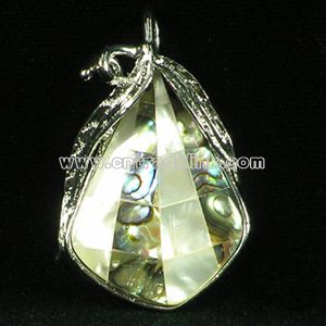 Real Shell Pendant with Gold Binding
