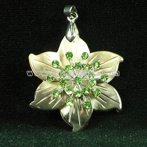 Real Shell Pendant with Gold Binding