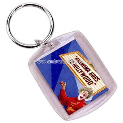 Rectangular logo / photo key chain
