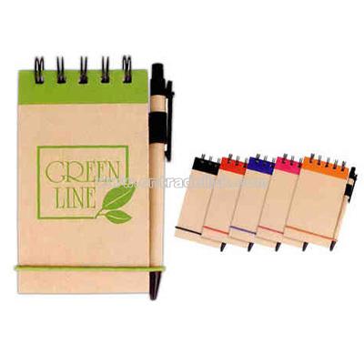 Recycled spiral bound jotter