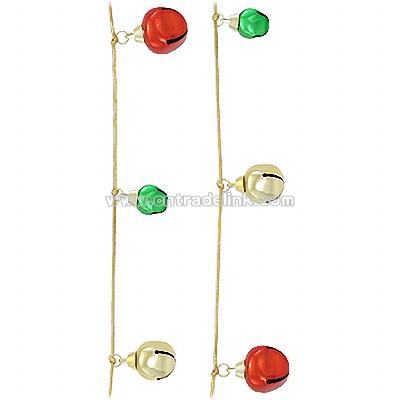 Red, Green, & Gold 6' Jingle Bell Garland