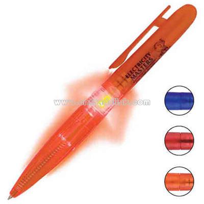 Red - Light-up ballpoint pen with a triangle grip