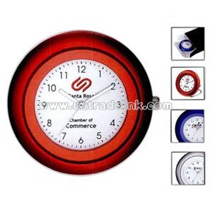 Red Aluminum casing desk clock