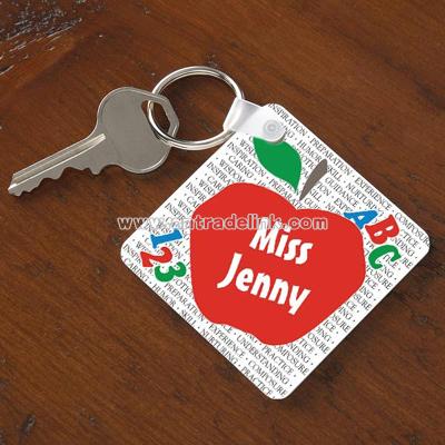 Red Apple Personalized Teacher Key Ring