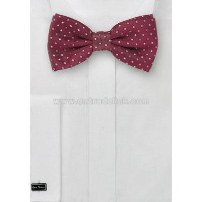 Red Bow Tie & Matching Pocket Square Set