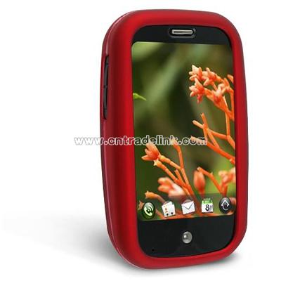 Red Clip-on Rubber Coated Case for Palm Pre