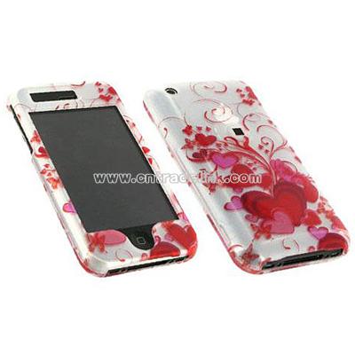 Red Heart Apple iPhone 3G S/ 3G Design Case