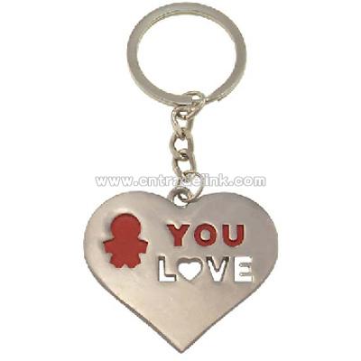 Red Love Heart Key Chain