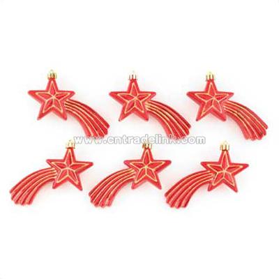 Red Shooting Stars Ornaments