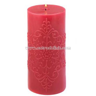Red Snowflake Candle