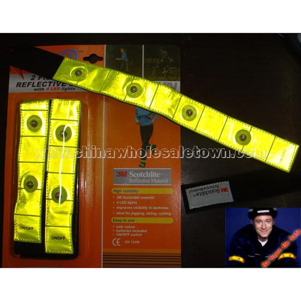 Reflective Armband with 4 LED Lights