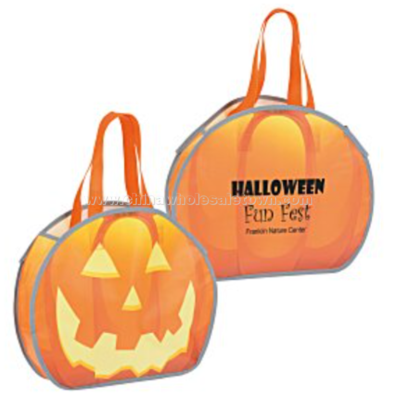 Reflective Halloween Pumpkin Tote