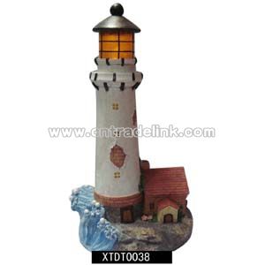Resin Pharos with Solar Lamp