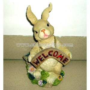 Resin Rabbit Solar Light