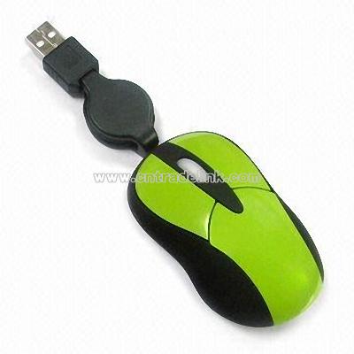 Retractable Cable Optical Mouse