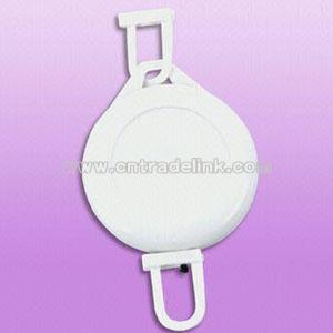 Retractable Ski/Sports Pass Reel with Two Plastic Hooks