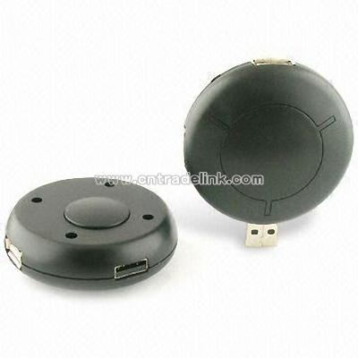 Retractable USB Flash Memory with USB HUB