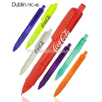 Retractable ballpoint plastic pen