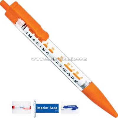 Retractable banner pen