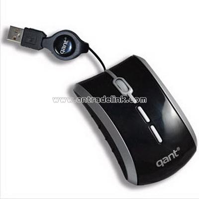 Retractable black mouse