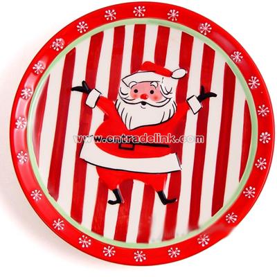 Retro Santa Claus Christmas Plate