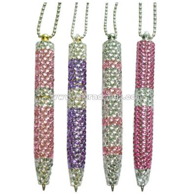 Rhinestone Pens with Twist Action