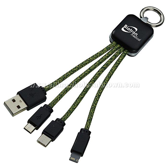 Ridge Line Light-Up Logo Charging Cable