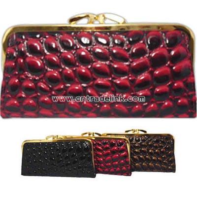 Rock pattern faux leather wallet