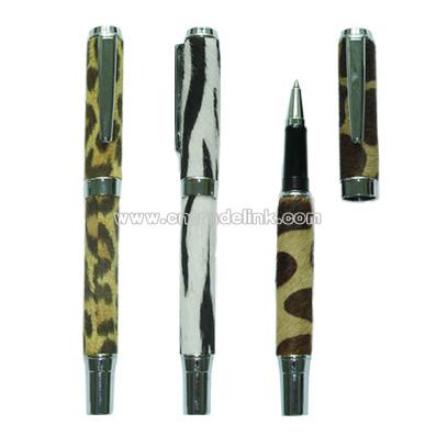 Roller Ball Pens with Leather Finishin