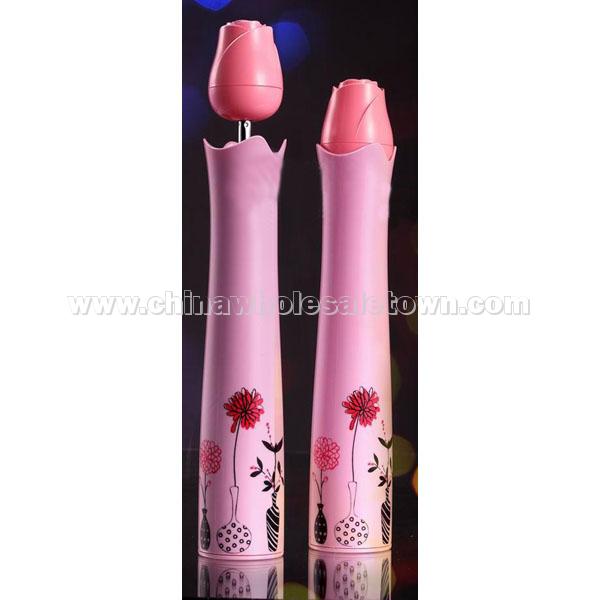 Rose Vase Shaped Rain Sun Folding Bottle Umbrella