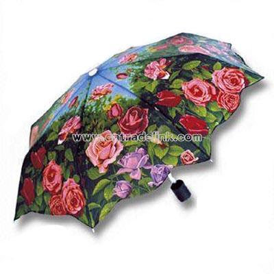 Rose-printed Umbrella