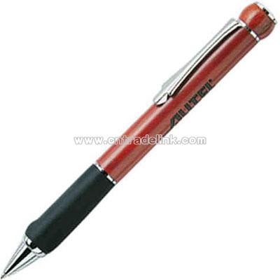Rosewood Ball point pen with shiny chrome trim