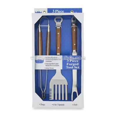 Rosewood Handle 3-Piece Tool Set