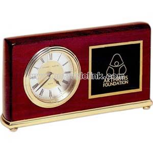 Rosewood desk clock