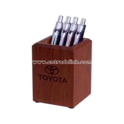 Rosewood large desk pen/pencil holder