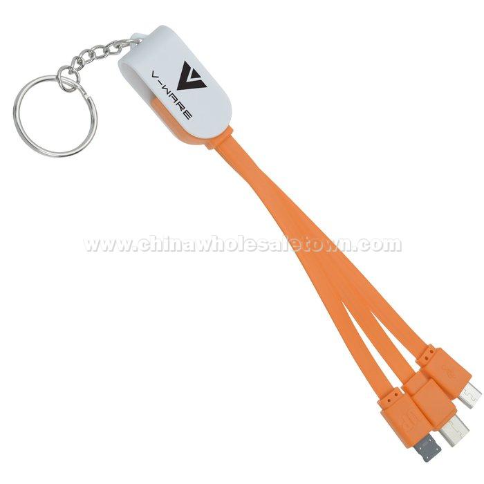 Rotate Charging Cable Keychain