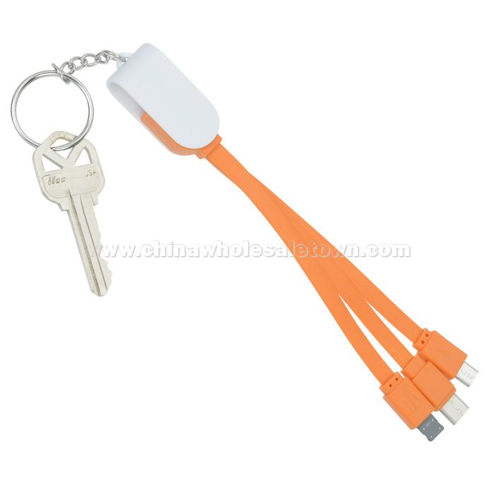 Rotate Charging Cable Keychain