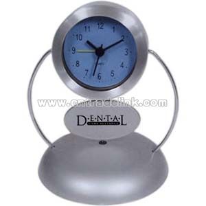 Rotating ad aluminum desk clock