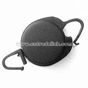 Round Badge Reel with Retractable Cord and Spring Hook