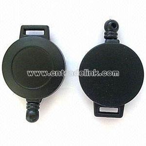 Round Badge Reel without Clip, Available with Lanyard Attachment